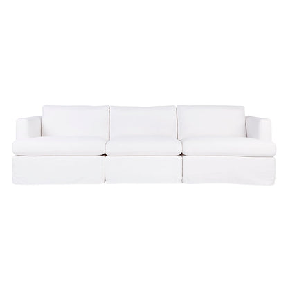 Birkshire Slip Cover Modular Sofa - White Linen Option 3
