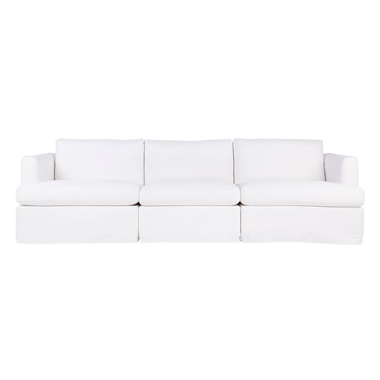 Birkshire Slip Cover Modular Sofa - White Linen Option 3