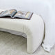 The Curve Bench Ottoman - White Boucle