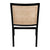 Kane Black Rattan Carver Chair - White Linen