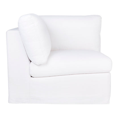 Birkshire Slip Cover Modular Corner Seat Chair - White Linen