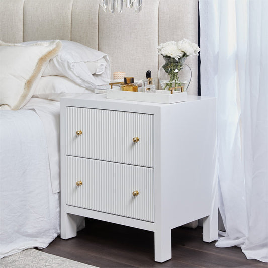 Ariana Bedside Table - Large White