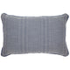 Candace Rectangle Feather Cushion - Chevron Blue Linen