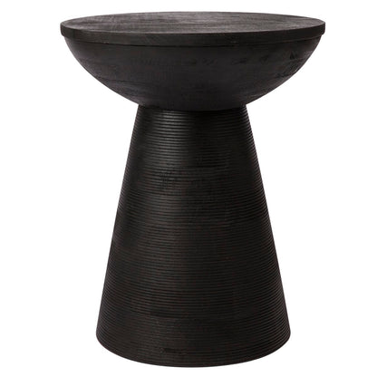Cayman Mango Wood Side Table - Black