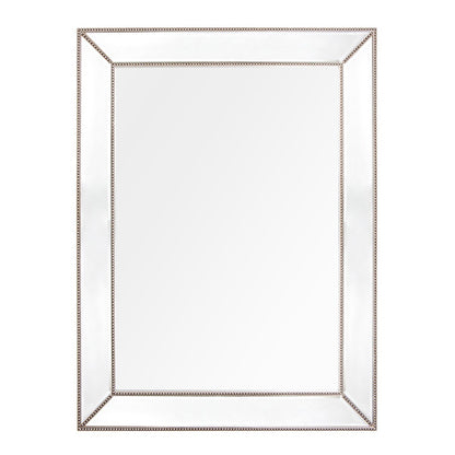 Zeta Wall Mirror - Large Antique Silver