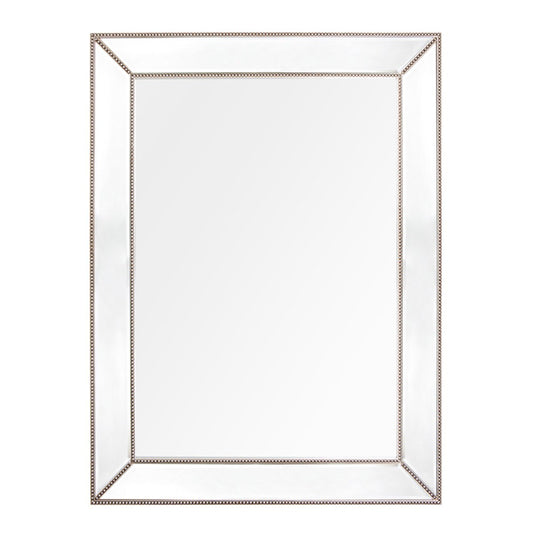Zeta Wall Mirror - Large Antique Silver
