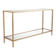 Cocktail Glass Console Table - Large Antique Gold