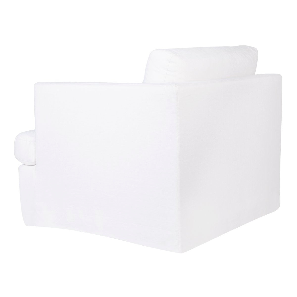 Birkshire Slip Cover Modular Right Arm Facing Seat  - White Linen
