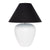 Picasso Table Lamp - White w Black Shade