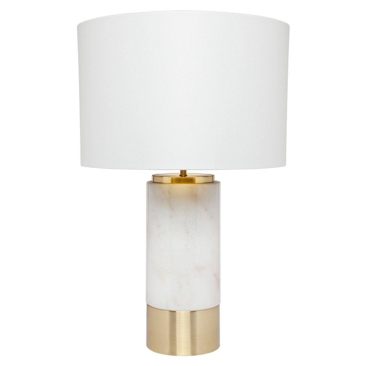 Paola Marble Table Lamp - White w White Shade