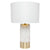Paola Marble Table Lamp - White w White Shade