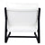Malibu Black Arm Chair - White Linen