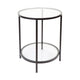 Cocktail Glass Round Side Table - Black