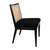 Kane Black Rattan Dining Chair - Black Cotton