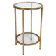 Cocktail Glass Petite Side Table - Antique Gold