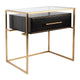 Vogue Bedside Table - Small Gold