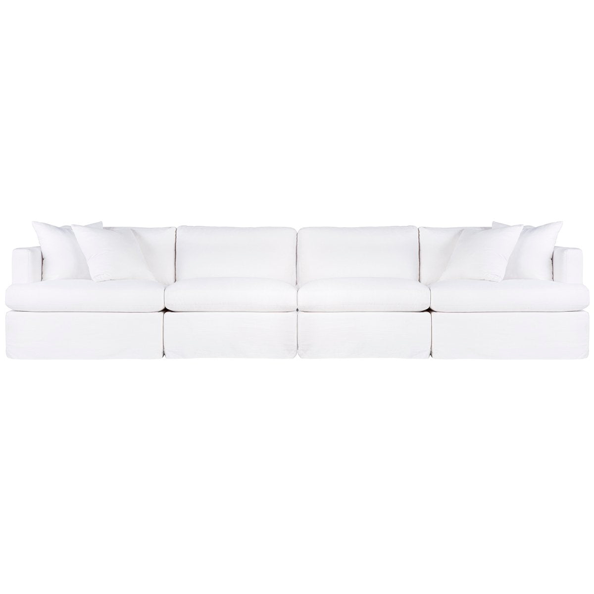 Birkshire Slip Cover Modular Sofa - White Linen Option 4