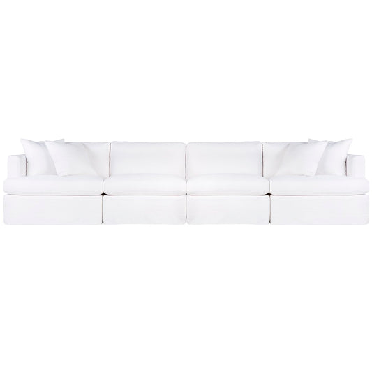 Birkshire Slip Cover Modular Sofa - White Linen Option 4