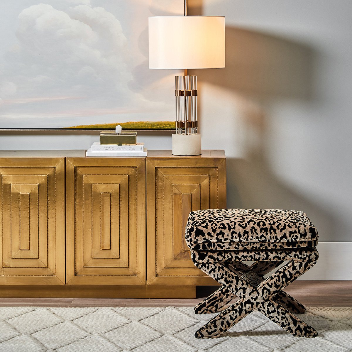 Candace Stool - Leopard Chenille *LIMITED EDITION*