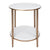 Chloe Stone Side Table - Antique Gold