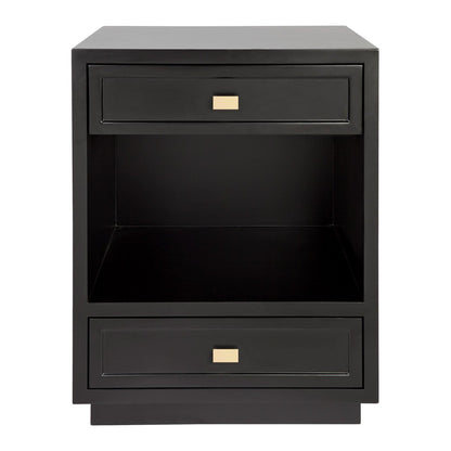Logan Bedside Table - Small Black