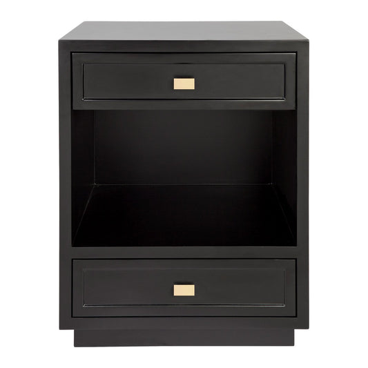 Logan Bedside Table - Small Black
