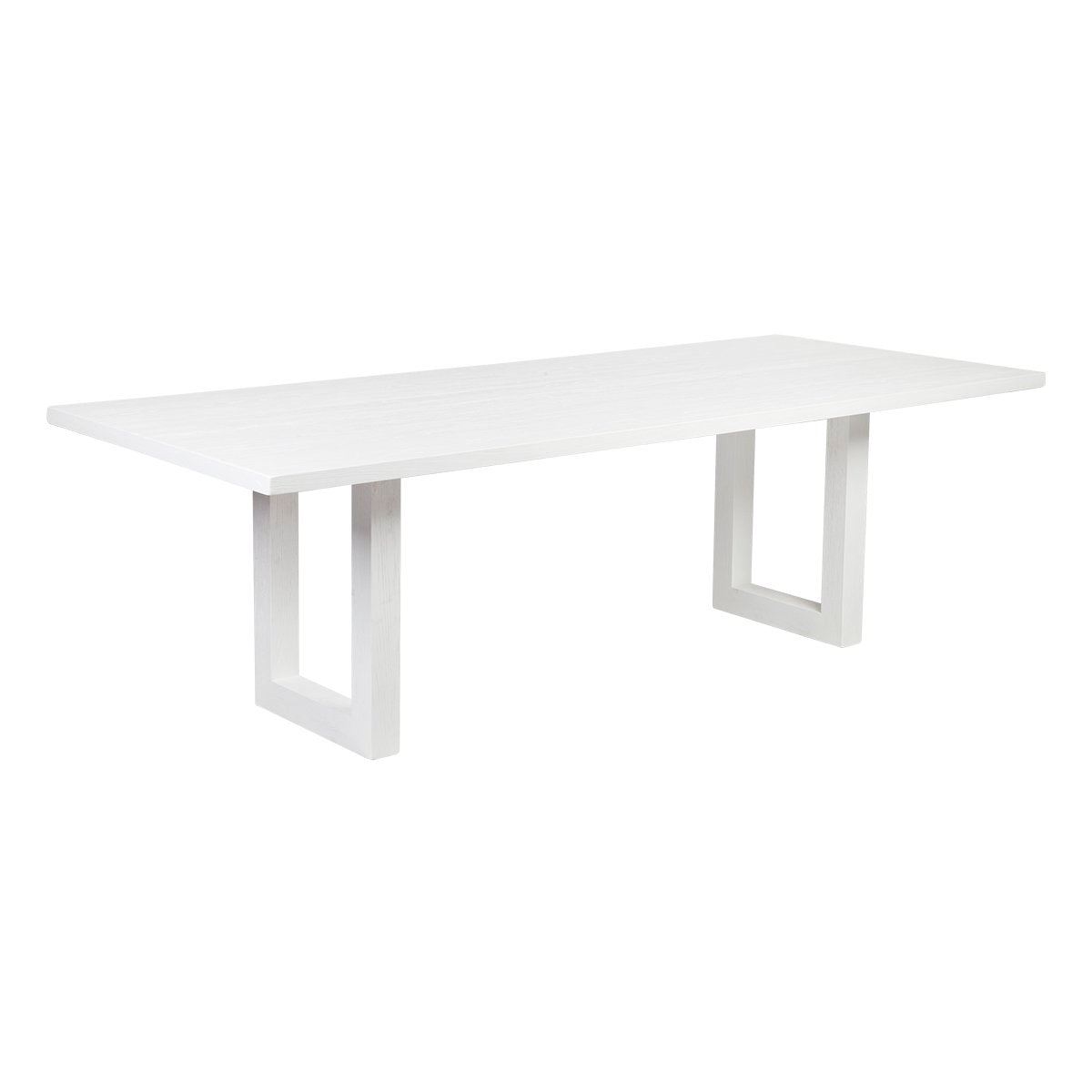 Leeton Oak Dining Table - 2.4m White ** Offline pending re-order