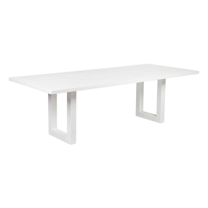 Leeton Oak Dining Table - 2.4m White ** Offline pending re-order