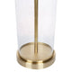 Left Bank Table Lamp - Brass w White Shade