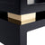 Pearl Bedside Table - Small Black