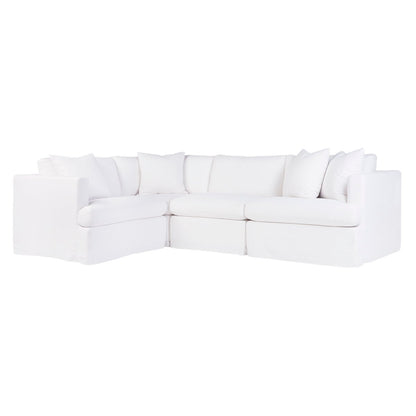 Birkshire Slip Cover Modular Sofa - White Linen Option 2