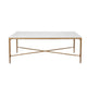 Heston Rectangle Marble Coffee Table - Brass