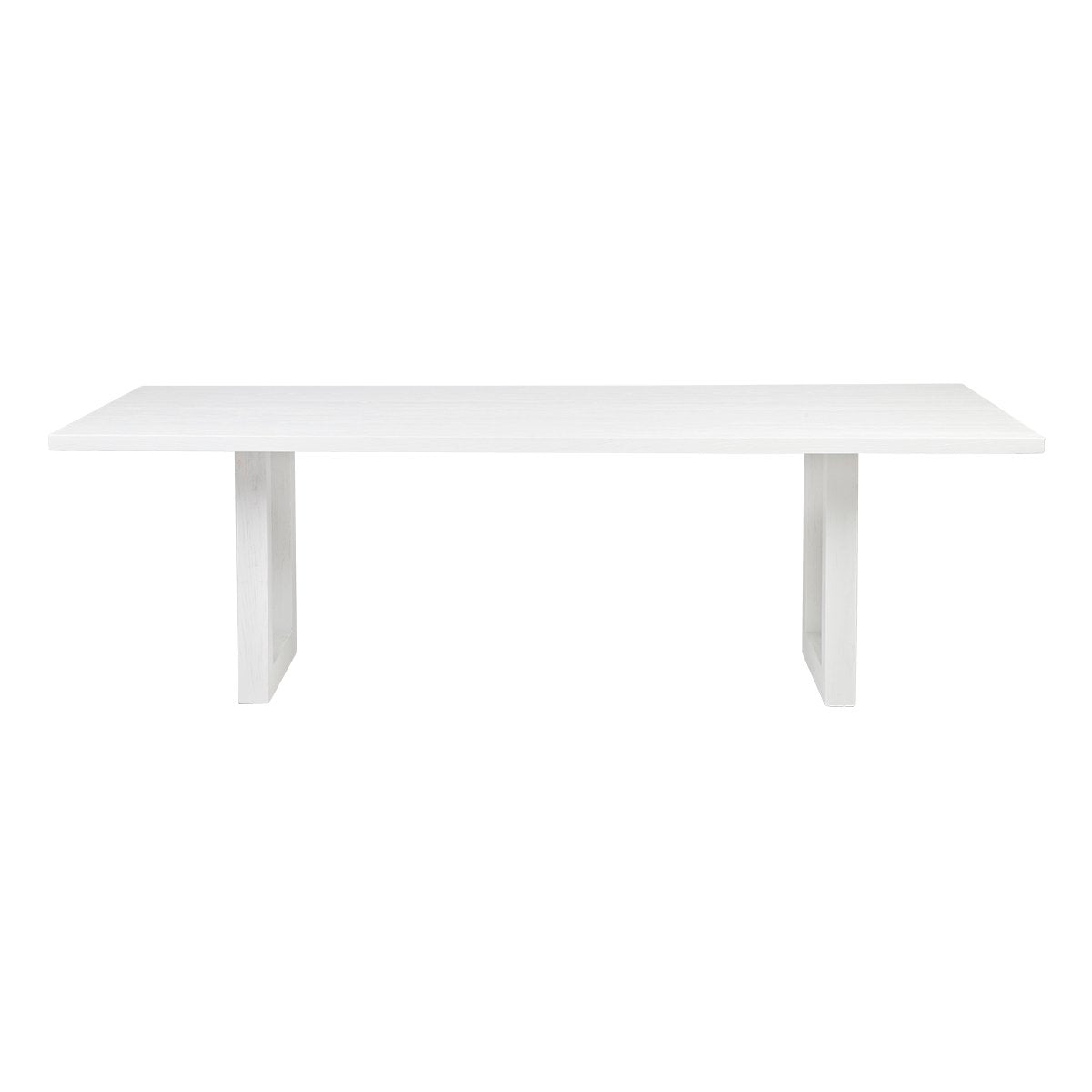 Leeton Oak Dining Table - 2.4m White ** Offline pending re-order