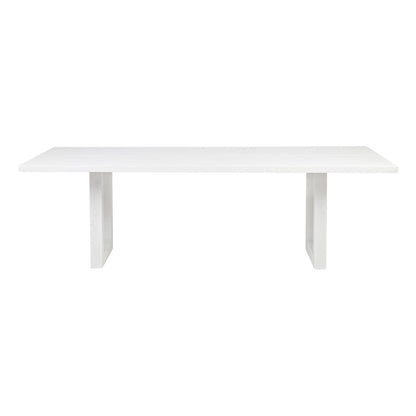 Leeton Oak Dining Table - 2.4m White ** Offline pending re-order