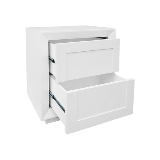 Balmain Tall Bedside Table - White