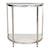 Crescent Stone Side Table - Nickel