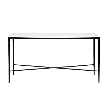 Heston Marble Console Table - Medium Black