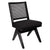 The Imperial Black Rattan Dining Chair - Black Cotton