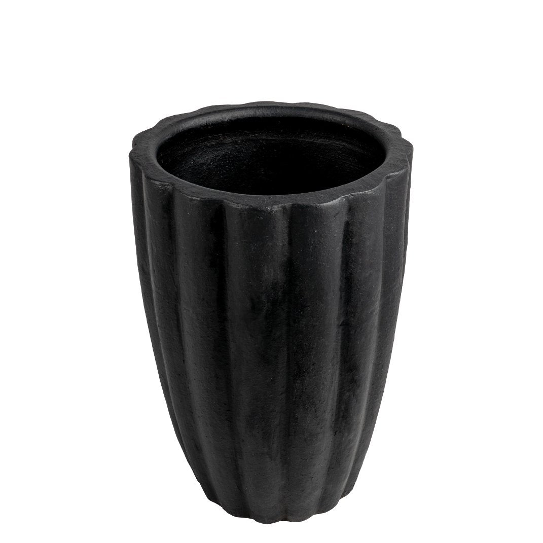 Verona Terracotta Planter Medium Black Shop CAFE LIGHTING & LIVING
