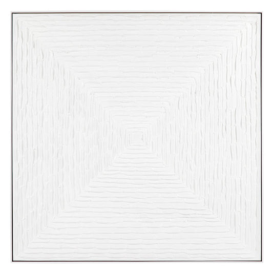 White Vortex Oil On Canvas Painting - Large