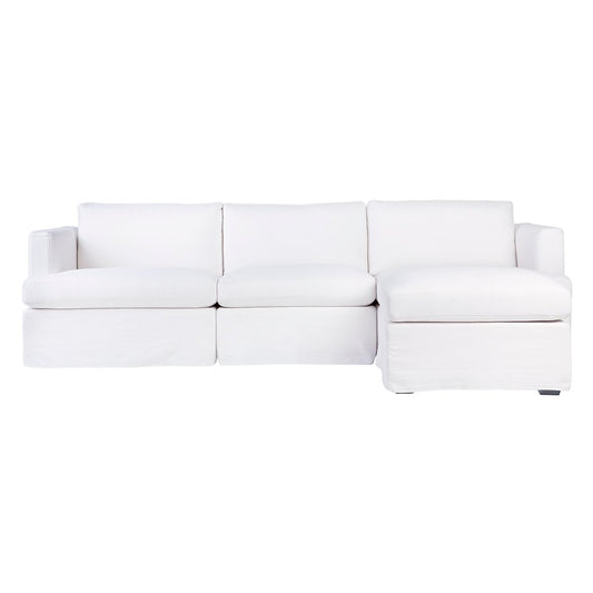 Birkshire Slip Cover Modular Sofa - White Linen Option 6