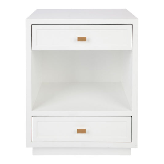 Logan Bedside Table - Small White