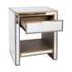 Sabrina Mirrored Bedside Table -Small Antique Gold