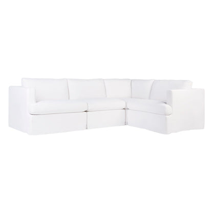 Birkshire Slip Cover Modular Sofa - White Linen Option 1