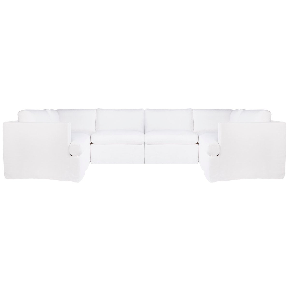 Birkshire Slip Cover Modular Sofa - White Linen Option 5