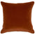 Sass Square Feather Cushion - Caramel Velvet w Natural Linen